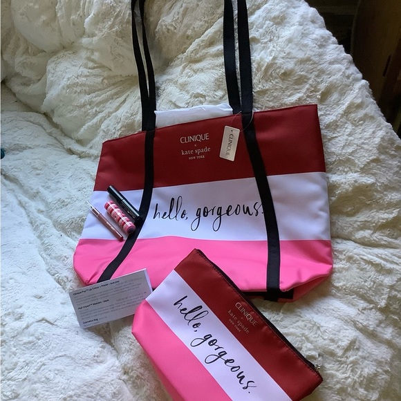 Clinique New Tote Bag, Makeup Bag, Mascara Lip Liner & Lipstick - Picture 11 of 11